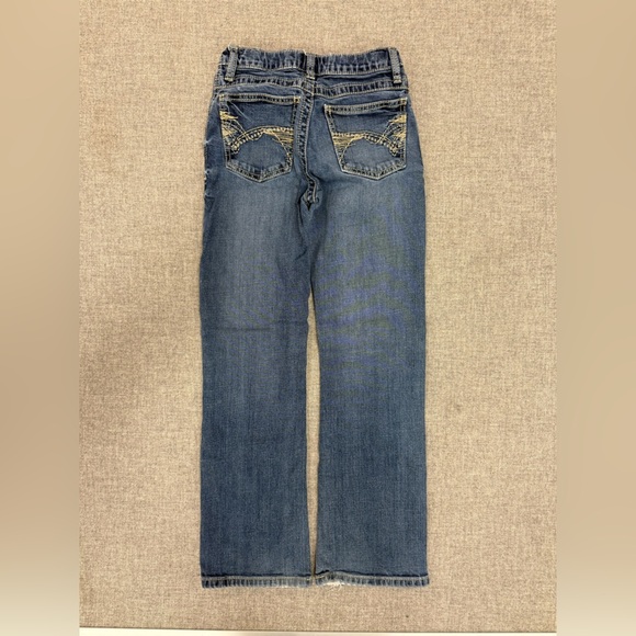 Wrangler 20X Jeans Boys Size 12 Slim Adjustable Waist Straight Leg Dk Denim 0076 - Picture 3 of 10